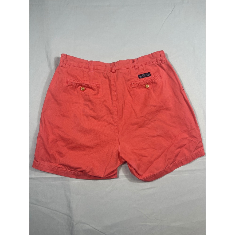 Southern Marsh Mens Chino Shorts Coral Pink Cotton Twill Size 34 Preppy Summer - Picture 3 of 3
